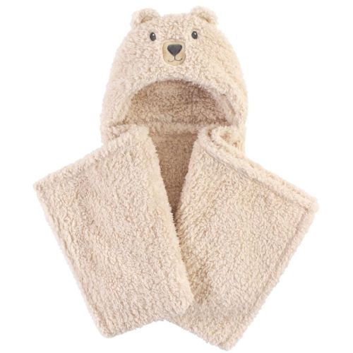 Hudson Baby Infant Hooded Animal Face Plush Blanket, Cozy Bears, One Size
