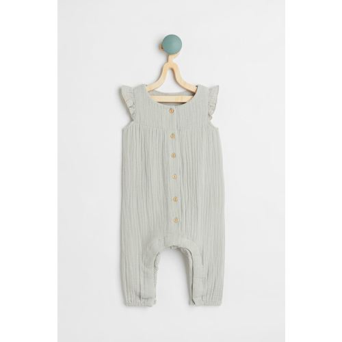 Cotton Romper, Light dusky green