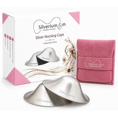 Silveriumom Silver Nursing Cups, Nipple Shields & Covers for Breastfeeding