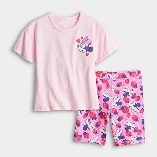 Toddler & Girls 6-12 Disney's Minnie & Daisy 2-Piece Sensory Adaptive Graphic Tee & Bike Short Set