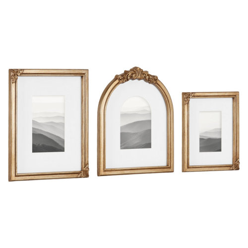Kate and Laurel Arendahl Three-Piece Vintage Ornate Picture Frame Set & Reviews | Wayfair