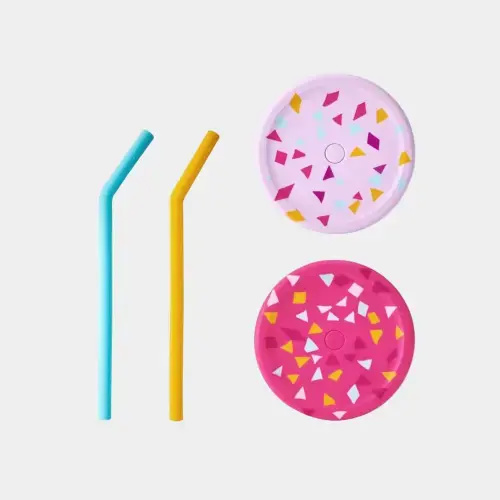 Planetbox Silicone Straw and Lid Set