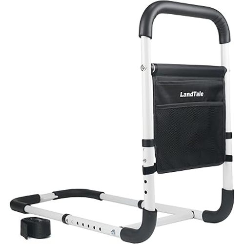 Bed Assist Rails Adjustable with Bag, Safety Bed Handle, Fall Prevention Hand Guard Grab Bar Bed Cane, Bed Rails for Elderly, Adults, Senior, Handicap, Disabled, Fit King, Queen, Full, Twin