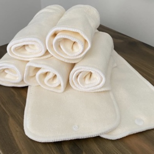 7 Pack Bamboo Inserts with Button Snaps