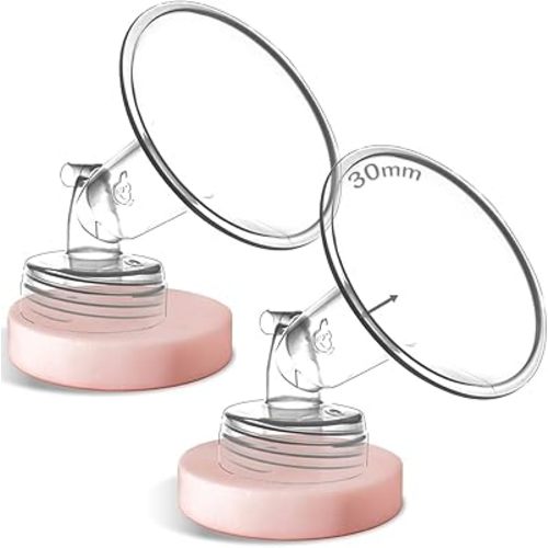 Nenesupply 30mm 2 pc Flanges Compatible with Spectra S2 S1 9 Plus Synergy Gold Breastpump Replacement to Spectra Pump Parts Flange Accessories Wide Mouth Work with Valve Backflow Protector Bottle