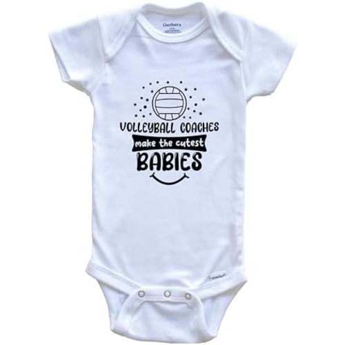 Volleyball Coaches Make The Cutest Babies Funny Volleyball Coach One Piece Baby Bodysuit