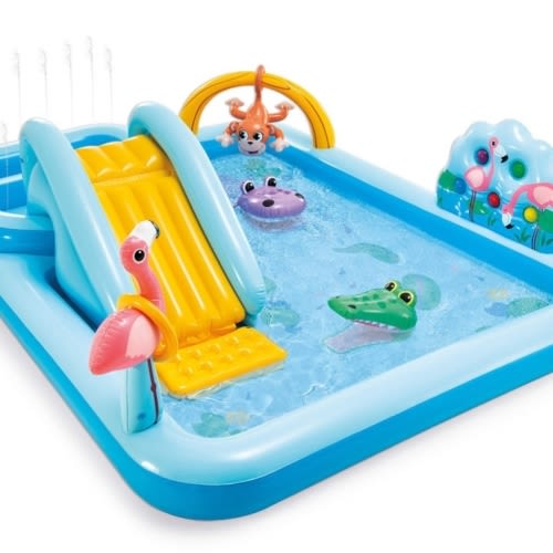 Inflatable Pool and Water Slide