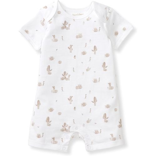 Burt's Bees Baby baby-boys Short Sleeve Rompers, 100% Organic Cotton One-piece Coverall and Layette Set