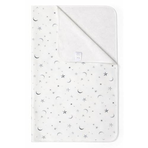 Baby Waterproof Bed Pad Washable Mattress Pad Reusable Underpads Bed Wetting Incontinence Cover for Baby Toddler Children and Adults-White Star