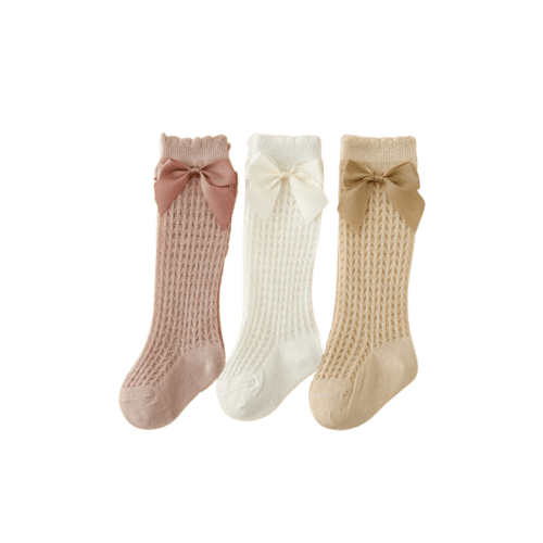 LONG MESH BOW SOCKS
