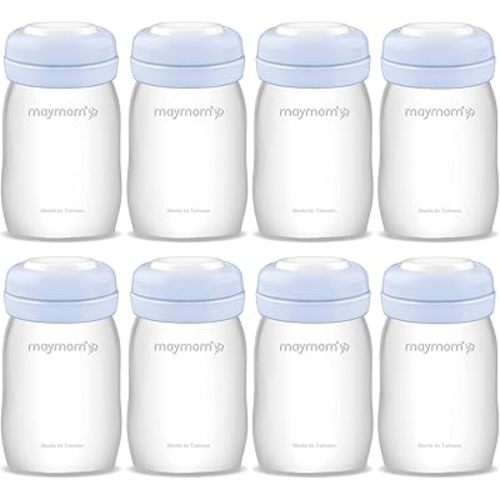 Maymom Wide Neck Breastmilk Collection n Storage Bottle 5.4 oz; Re-markable SureSeal Disc. Fits Spectra S2 Spectra S1 9 Plus.