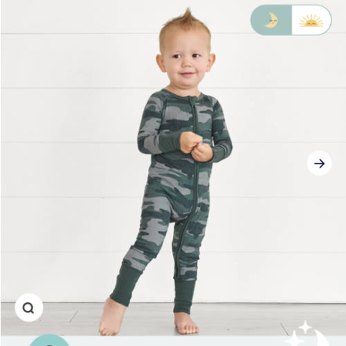 Vintage Camo Zippy - Little Sleepies