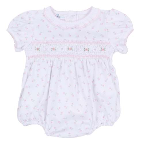Juliette's Classics Smocked Print Short Sleeve Bubble