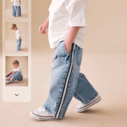 Buy Light Blue Side Stripe Wide Fit Jeans (3mths-7yrs) from Next USA