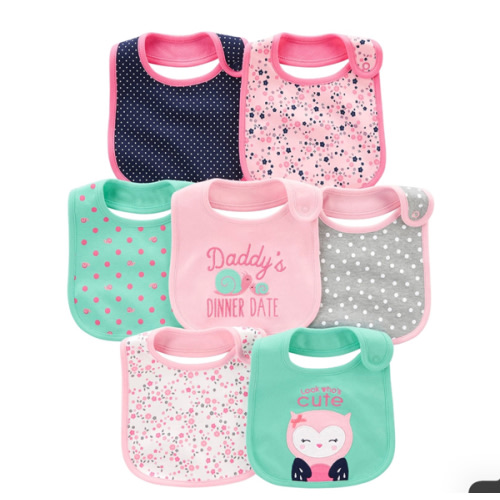 Simple Joys by Carter's Girls' 7-Pack Teething Bibs