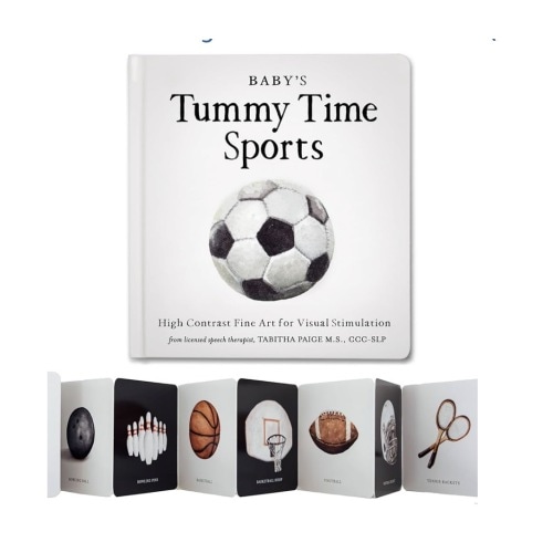 Baby's Tummy Time Sports: High-Contrast Fine Art for Visual Stimulation (Tabitha Paige Children's Book Series)