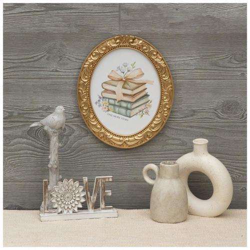 One More Story Oval Framed Wall Decor