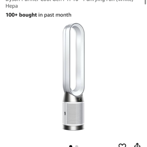 Dyson Purifier Cool Gen1 TP10 - Purifying Fan (White) Hepa