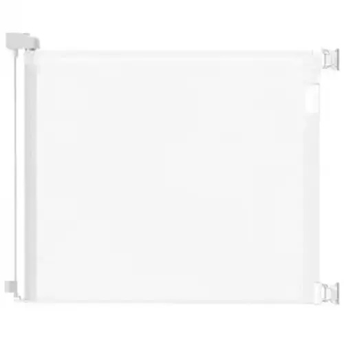 Retractable Baby Gate for Doorways and Stairs, Mesh Safety Gate for Pet, Indoor & Outdoor Use, One-Hand Operation, Easy Installation, 33.6" Tall, Expands to 55" Wide（White,33.6"x55"