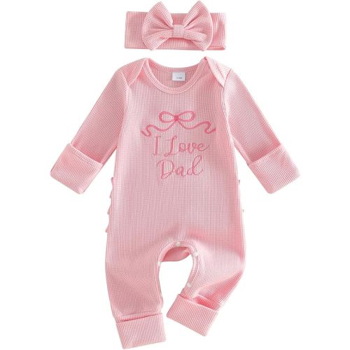Baby Girl Outfit Daddys Girl Onesie Long Sleeve Romper Jumpsuit Infant Newborn Clothes