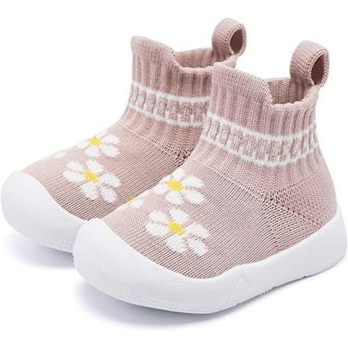 Eashi Baby Boy Girl Non-Skid Indoor Infant Walking Shoes Breathable Warm Elastic Sock Shoes with Memory Sole Protect Toes Outdoor Sneakers