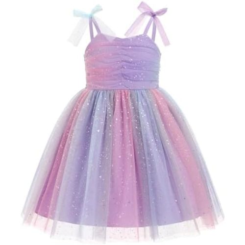Baby Girls Tutu Dress Summer Sleeveless Backless Princess Birthday Party Dresses Sequin Ruffle Tulle Bowknot Sundress