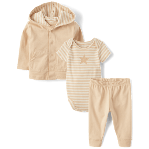 Baby Star 3-Piece Outfit Set - Tan