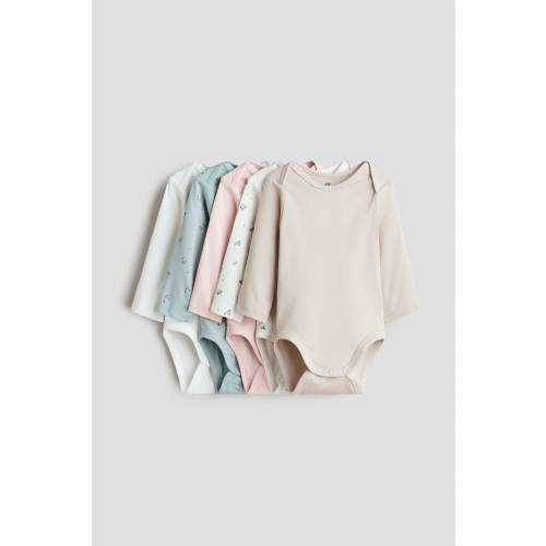 5-PACK BODYSUITS WITH LAP SHOULDERS