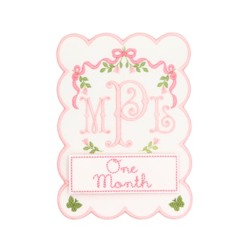Floral Ribbon Monthly Milestone Markers