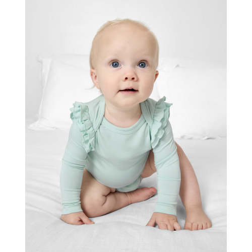 Mint Mist Flutter Bodysuit | Little Sleepies