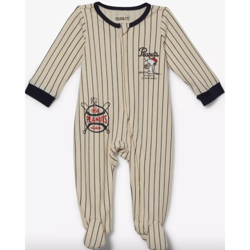 Peanuts Baseball Striped Infant One-Piece | BoxLunch