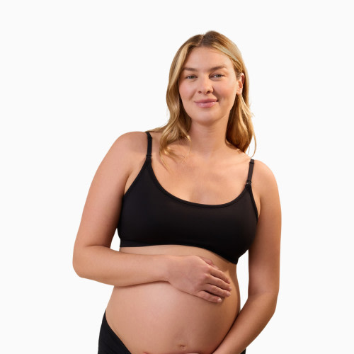 Kindred Bravely French Terry Maternity & Nursing Bralette - Black, X-Large Busty