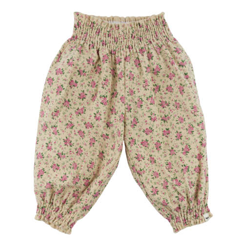 oh baby! Olivia Smocked Pant - Petite Bouquet - Rose