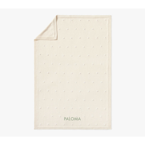 Cotton Sweater Knit Baby Blanket And Thumbie Set