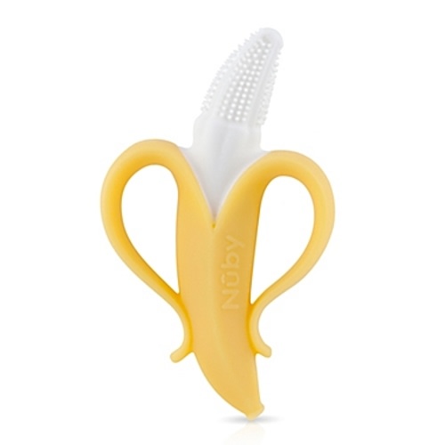 nuby™ Banana NanaNubs Gum Massager in Yellow/Whitenuby™ Banana NanaNubs Gum Massager in Yellow/White