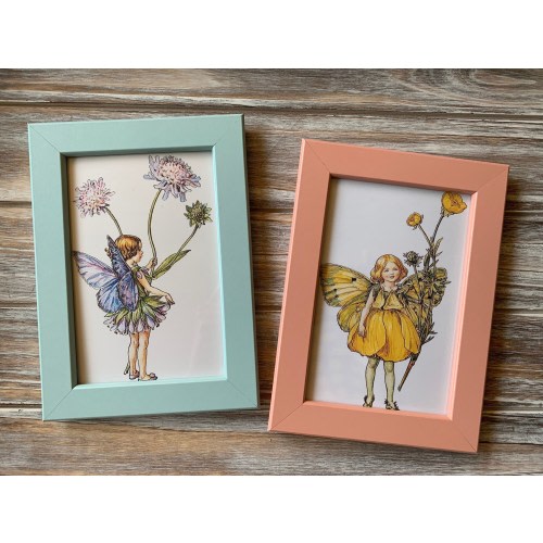 Framed Whimsical Flower Fairy Art | Cicely Mary Barker Vintage Style Print | Nursery Decor & Gifts | Scrapbooking Fairy Art