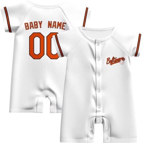 KREDE Baby Boy Girl Clothes Bodysuit Unisex Rompers Custom Name and Number