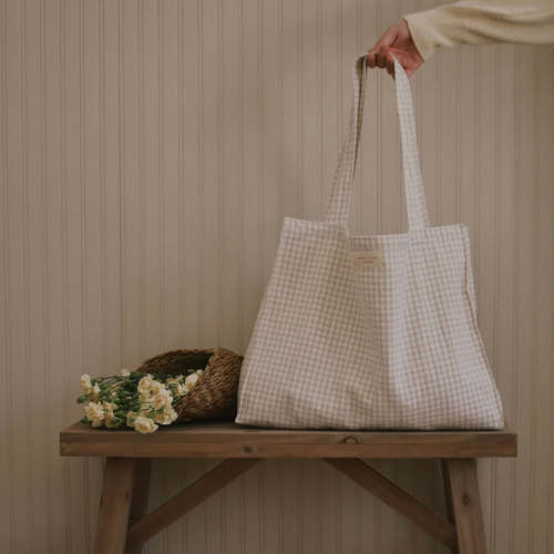 Fourre-tout en coton biologique - Collection Vichy