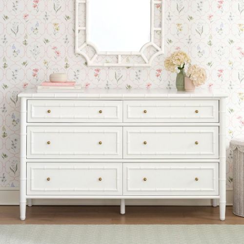 AERIN 6 Drawer Bamboo Dresser (56w x 19d")