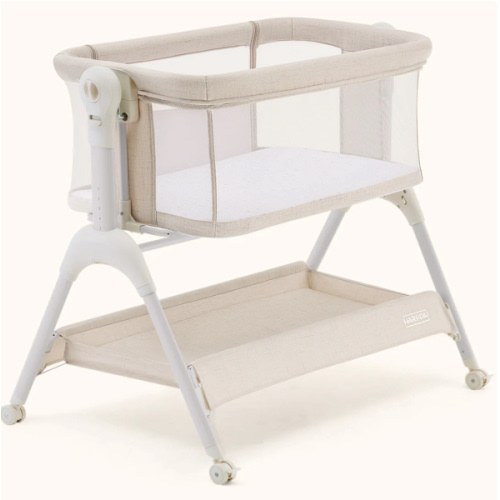 HARPPA Cuddly Sway | 3-in-1 Rocking Baby Bassinet & Bedside Sleeper with Anti-Reflux Mattress for Newborns | Attaches to Bed, Adjustable Height, Tool-Free Setup, Portable Wheels, CPSC Certified, Gentle Rocking Motion | Ideal for Infants, Safe Co-Sleeping