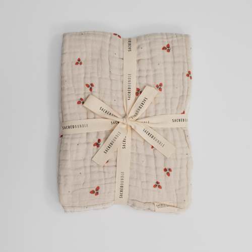 Organic Baby Blanket Strawberry Fields – Sacred Bundle