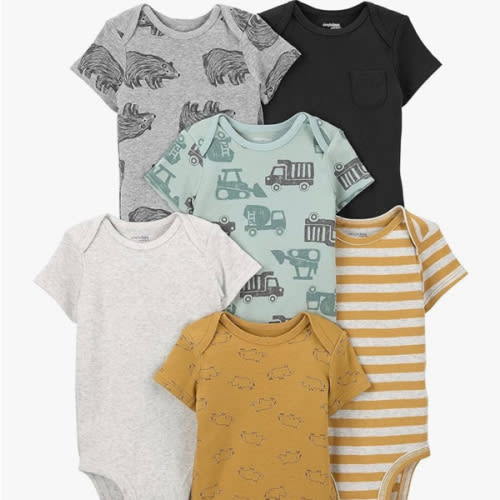 Simple Joys by Carter's Baby-Boys 6-Pack Short-Sleeve Bodysuit