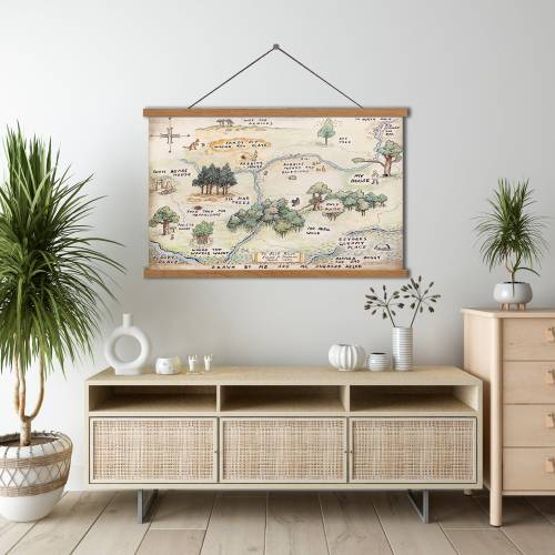 100 Acre Woods Canvas,Winnie the Pooh 100 Acre Wood Map,Canvas Gallery Wraps, Pooh Nursery, 100 Akers Wood Nursery, Winnie the Pooh Baby,