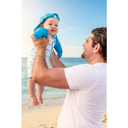 Long Sleeve Rash Guard Swim Romper Shortie | Tiny Trout