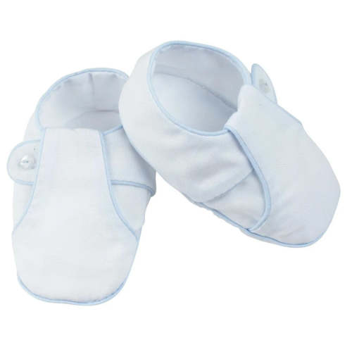 Feltman Brothers Blue T Strap Booties White & Blue