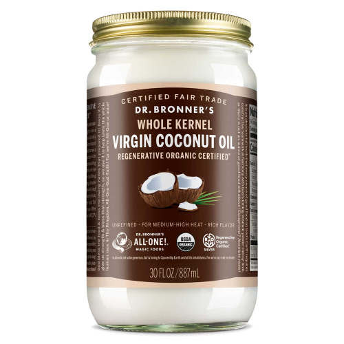 Whole Kernel Virigin Coconut Oil, 30oz, Regenerative Organic Certified* - Dr. Bronner's