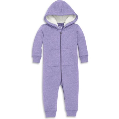 Baby Teddy Fleece-Lined Zip Romper, 3-6M