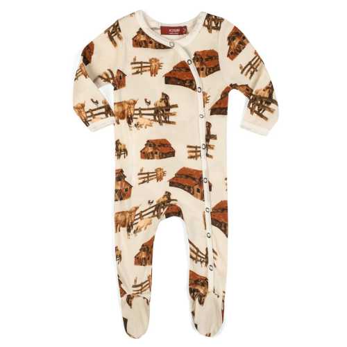 Homestead Organic Cotton Snap Footed Romper