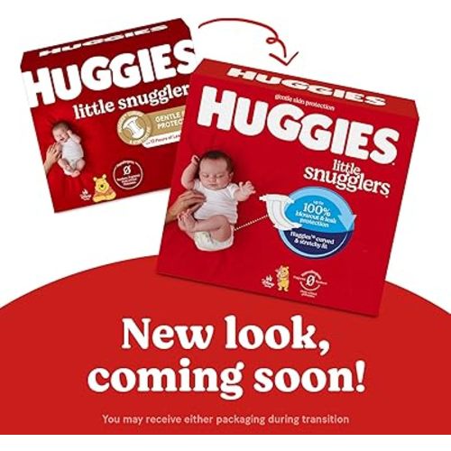 Huggies Size 4 Diapers, Little Snugglers Baby Diapers, Size 4 (22-37 lbs), 58 Count
