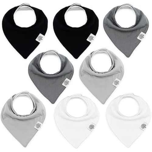 Parker Baby Bandana Drool Bibs 8 Pack Baby Bibs for Boys, Girls, Unisex - Soft & Stylish Teething Bibs for Babies